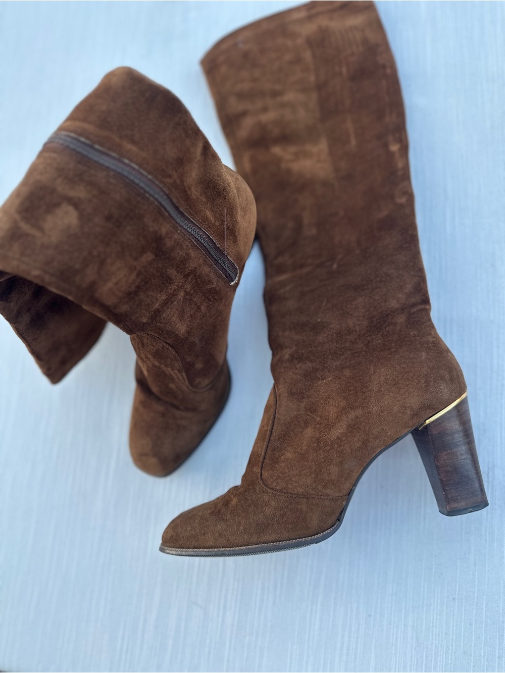 Vintage 70’s Joyce California Suede Knee High Boots Size 9
